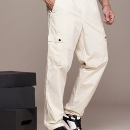 The Roadster Life Co. Men Pure Cotton Relaxed Fit Cargo Trousers-image-49