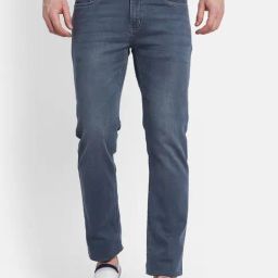 Octave Grey Cotton Regular Fit Jeans-image-13