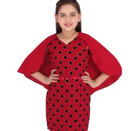 Cutecumber Kids Red Printed Dress-picture-45