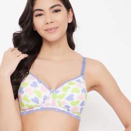 Clovia White Non Wired Padded Full Coverage Bra-image-75
