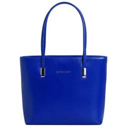 Lino Perros Deep Blue Synthetic Solid Tote Handbag-picture-2