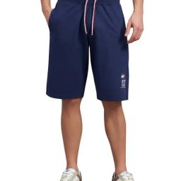 Beverly Hills Polo Club Navy Cotton Regular Fit Logo Printed Shorts-image-32