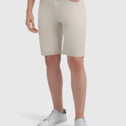 United Colors of Benetton Beige Cotton Slim Fit Shorts-picture-48