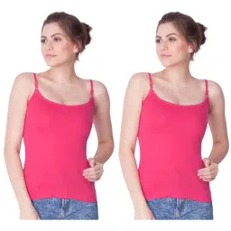 Dollar Missy Pink Cotton Camisole (Pack of 2)-picture-12