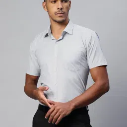 ManQ Grey Regular Fit Shirt-image-31