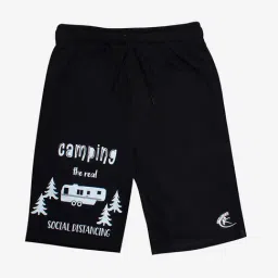 Kiddopanti Kids Black Printed Shorts-image-93