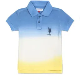 U.S. Polo Assn. Boys Blue & White Ombre Polo T-Shirt-picture-32