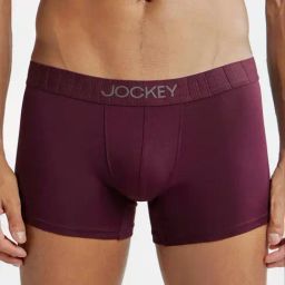 Jockey IC32 Wine Supima Cotton Elastane Stretch Trunks with Ultrasoft Waistband-picture-42