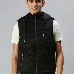 SHOWOFF Black Slim Fit Jackets-image-71