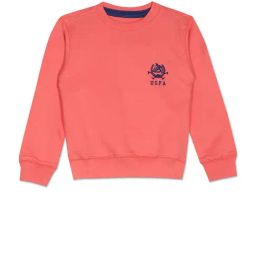 U.S. Polo Assn. Kids Coral Solid Full Sleeves Sweatshirt-image-99