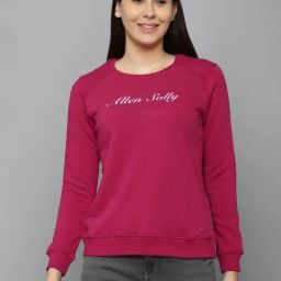 Allen Solly Pink Logo Print Sweatshirt-image-48