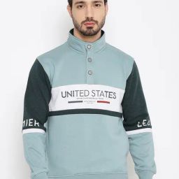 Duke Pine Blue Regular Fit Printed Sweatshirt-picture-0
