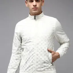 Showoff White Regular Fit Printed Jacket-picture-36