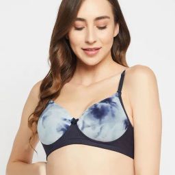 Clovia Navy Full Coverage Non-Wired T-Shirt Bra-image-62