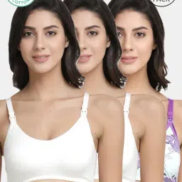 Inner Sense White Full Coverage Maternity Bra - Pack of 3-image-38