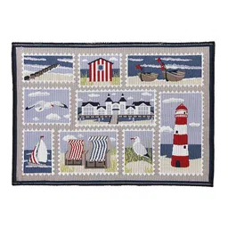 KLOTTHE Set of 6 White & Grey Woven Rectangular Table Mats image 4
