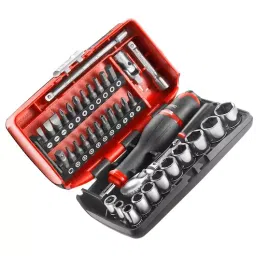 FACOM 6.35 mm (1/4 inch) Drive Socket Set Nano Pear-Head Ratchet 152 mm, RL.NANO1 (Set of 38)-12