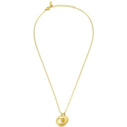 Police Amour Heart Crystal Golden Necklace for Women-picture-30