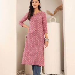 Varanga Pink Printed Kurta-image-50