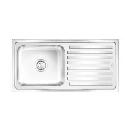 Nirali BG Kitchen Sink Rectangular Straight Series Small 915x460 mm (36x18 inch) Glossy Finish Stainless Steel, Orra Elegance-picture-24