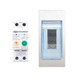 amiciSmart WiFi MCB Circuit Breaker & Energy Meter with Over Voltage/Load Protection Compatible 63 A with RS485 Port, 1xTOWBC-2P-ADV-M-15