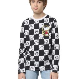 Jack & Jones Junior White & Black Printed Full Sleeves T-Shirt-image-64