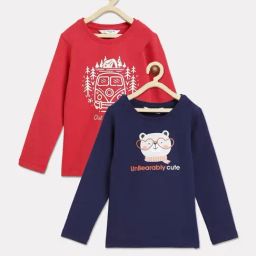 Campana Navy Cotton Printed T-Shirts-image-90