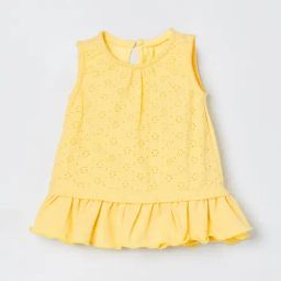 Juniors by Lifestyle Yellow Embroidery Regular Fit Top-image-77
