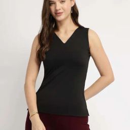 Fablestreet Black V-Neck Knit Top-picture-27