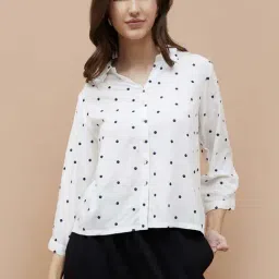 Fame Forever By Lifestyle White Regular Fit Embroidered Shirt-picture-22