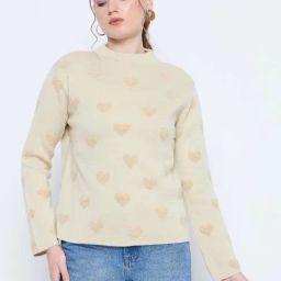 MADAME Beige Printed Sweater-picture-38