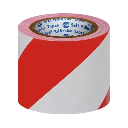 VCR 18 m x 96 mm Waterproof PVC Red & White Floor Marking Tape, 12 Rolls Per Pack-image-78