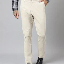 Hancock Beige Slim Fit Solid Trousers-picture-45