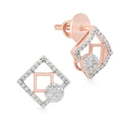 Malabar Gold and Diamonds 18k Rose Gold Stud Earrings-image-90