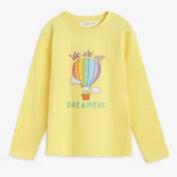 Campana Yellow Cotton Printed T-Shirts-image-88