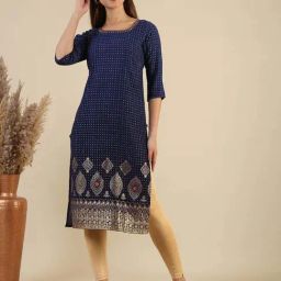 Aurelia Blue Polka Dots Kurta-picture-29