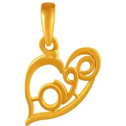 P.C. Chandra Jewellers 14k Yellow Gold Heart-shaped Love Pendant for Women & Girls-image-44