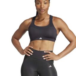 ADIDAS Black Plain Sports Bra-picture-2