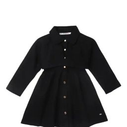 Elle Kids Black Solid Full Sleeves Dress-image-85