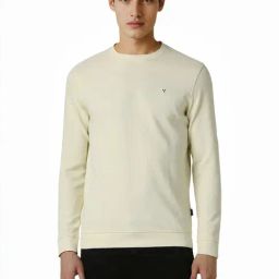 Van Heusen Beige Regular Fit Texture Sweatshirt-image-25