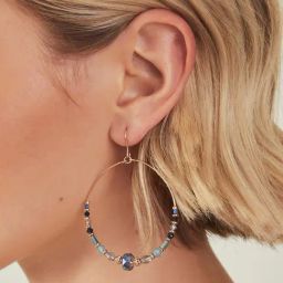 Accessorize London Blue Brass Earrings-image-50