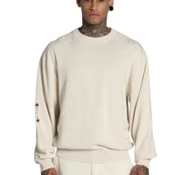 Puma Palais Artisan White Cotton Relaxed Fit Solid Sweatshirt-picture-9