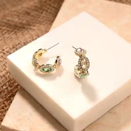 Accessorize London Green Zinc Earrings-image-66