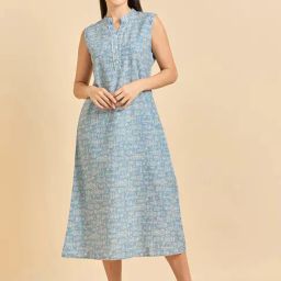 Sweet Dreams Blue Cotton Printed Nighty-picture-38