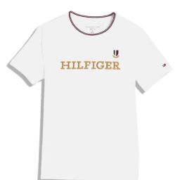 TOMMY HILFIGER Fresh White Applique Regular Fit T-Shirt-42