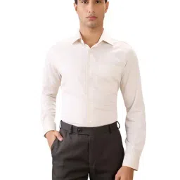 Raymond Brown Pure Cotton Slim Fit Self Design Formal Shirt-picture-33