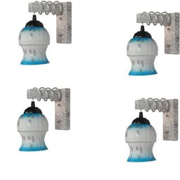 SOMIL Blue Glass Cylinder Printed Wall Lamps-image-108