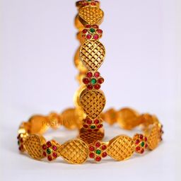 Luxury Gold Plated Pure Brass Bangles 2380-2079 Stylish Traditional Bangle-image-61