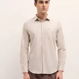 The Bear House Beige Tailored Fit Shirt-image-40