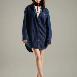 Tommy Hilfiger Blue Cotton Regular Fit Dress-picture-20
